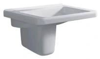 Geberit Renova Comfort lavabo 550 x 550 mm - blanc - sans trou de robinet - sans trop-plein