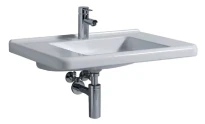 Geberit Renova Comfort lavabo 750 x 550 mm - blanc KeraTect - avec trou de robinet - avec trop-plein