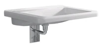 Geberit Renova Comfort lavabo 650 x 550 mm - blanc - sans trou de robinet - sans trop-plein