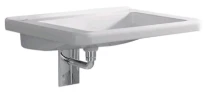 Geberit Renova Comfort lavabo 650 x 550 mm - blanc KeraTect - sans trou de robinet - sans trop-plein