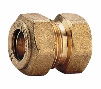 Giacomini  R180F racc compr droit cuivre/acier - fxcompr 1/2" X15