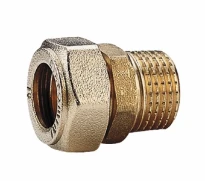 Giacomini  R180M racc compr droit cuivre/acier - mxcompr 3/8" X12