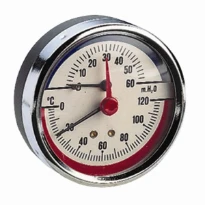 Giacomini  R226 thermo-manometre 0-4bar 0-120°c dia 85mm G 1/2"- 0÷4 BAR - 0÷120°C
