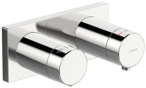 Hansa Hansaliving set de finition robinet thermostatique avec fonction d'arrêt - chromé