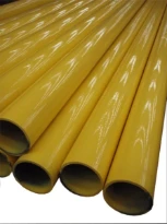Arcelor ISO Forte/H tuyau soudé enduit poudre 2 (longueur 6m) - jaune RAL 1018 (S195T Vlgs EN 10255 Type H) - prix par mètre