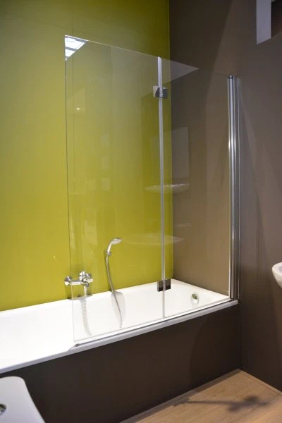 Procasa Pro pare-bain 2 parties réversible 1200 x 1500 mm - 6 mm - chromé