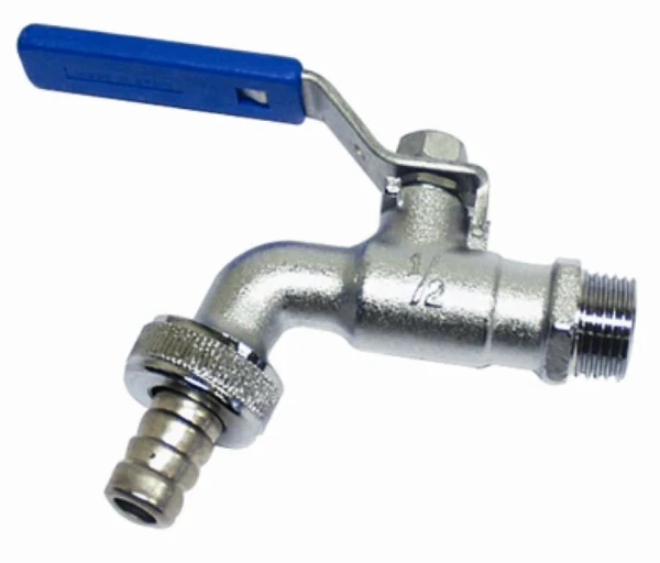 Arco Garden robinet de double service à bille avec levier (bleu) MM 1/2 x 3/4 - nikclé - avec raccord cannelé