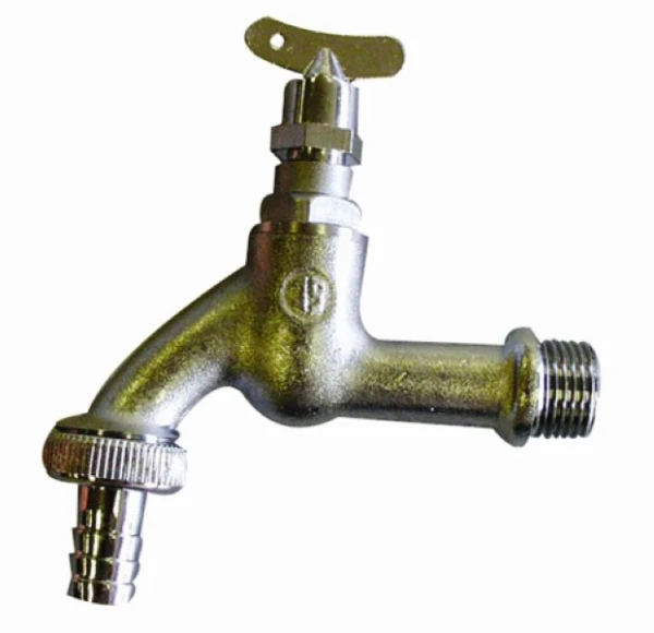 Schlosser 1733 robinet de service double 1/2 M - à clé - chromé mat