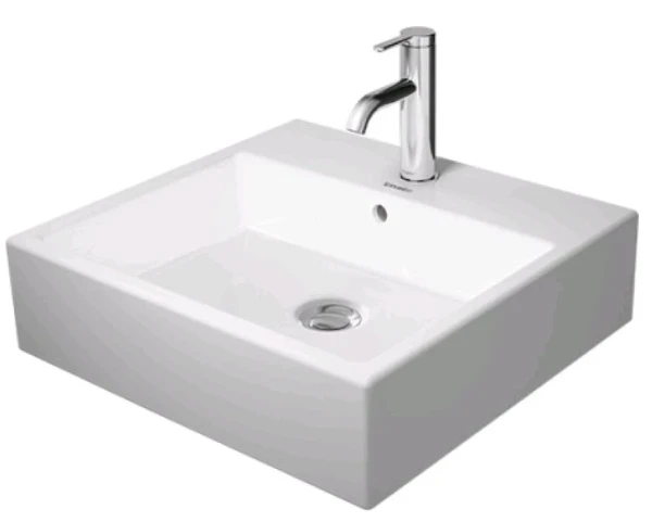 Duravit Vero Air opbouwwastafel 500 x 470 mm - wit - met kraangat - met overloop - geslepen