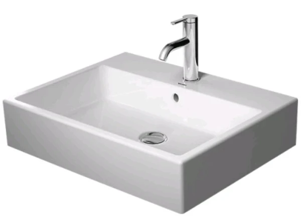 Duravit Vero Air opbouwwastafel 600 x 470 mm - wit - met kraangat - met overloop - geslepen