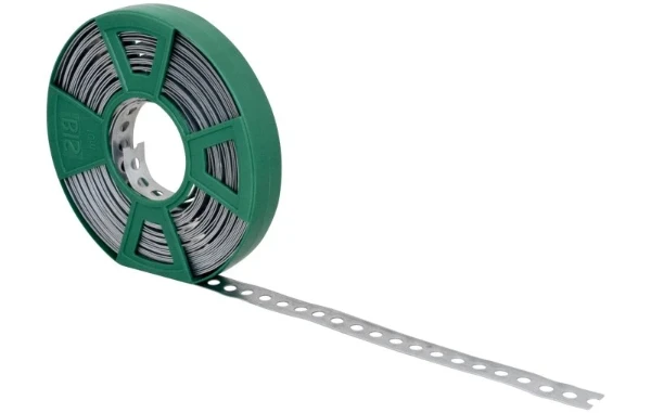 WALRAVEN BIS montageband verzinkt, cass. doorl. gatenp rol 10 mtr. 17mm x 1.0mm