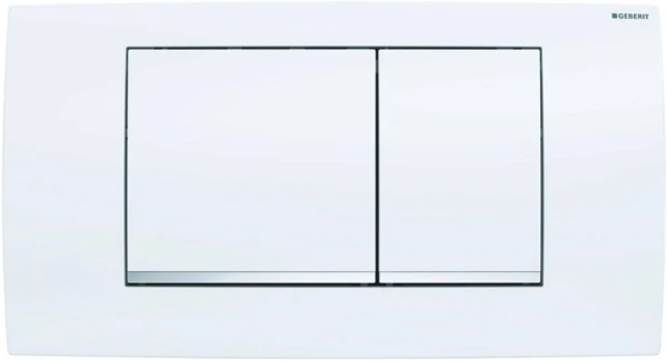 Geberit Twinline 30 plaque de commande - blanc - synthétique 2 touches