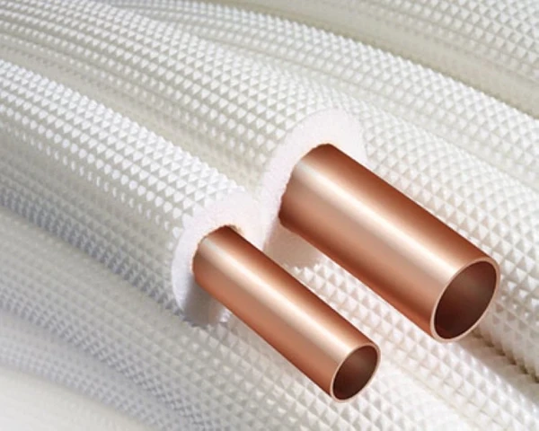 CONDUITES FRIGORIFIQUES TALOS ECUTHERM II TWIN 20M - 3/8 X 1/2 blanc cuivre avec isolation pe-x rouleau