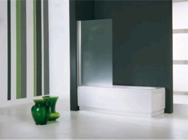 BADSCHERM NOVELLINI AURORA 85 - 150 ! chroom veiligheidsglas transparant omkeerbaar
