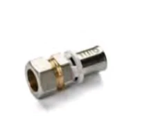 BEGETUBE rechte perskoppeling 15 knel x 18/2 pers chroom