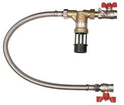 Sanutal CV vulset met bolkranen - EPDM flexibel - CA klep MM 1/2 x 1/2 - 500 mm