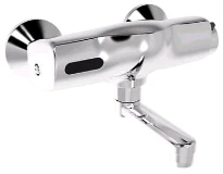 MELANGEUR ELECTRONIQUE HANSA chromé saillie 200mm modele mural 6v pile