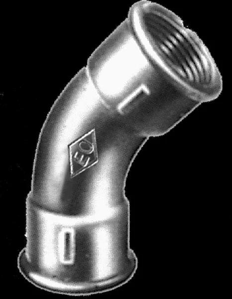 Atusa Noir 041 courbe 45° FF 3/4 x 3/4