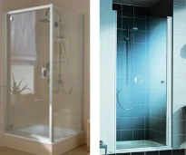 KERMI Ibiza 2000 pivoterende draaideur helder gl Nis 77-79.6x185cm wit