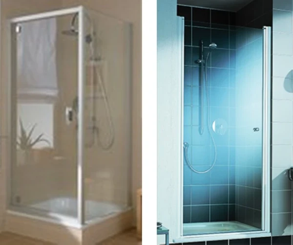 KERMI Ibiza 2000 pivoterende draaideur helder gl Nis 77-79.6x185cm wit