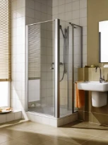 KERMI Ibiza 2000 draaideur helder glas Nis 76,5-80x185cm wit