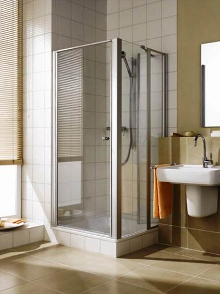 KERMI Ibiza 2000 draaideur helder glas Nis 76,5-80x185cm wit