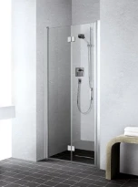 KERMI Liga pendel-vouwdeur links helder gl  760-810x2000mm zilver mat