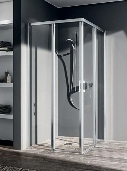 KERMI Liga HK.inst z bodempr R  helder gl (tub) 1/2 d 775-800x2000mm zilver mat