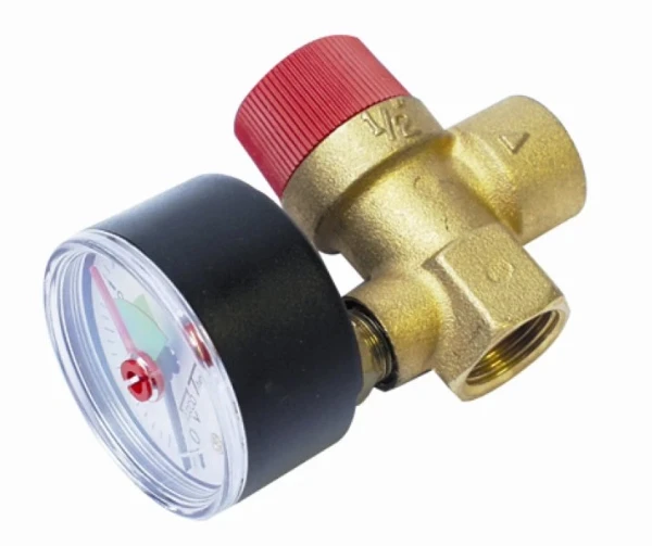 EURO-INDEX overdrukventiel m manometer 1/2"Fx1/2"F 3bar