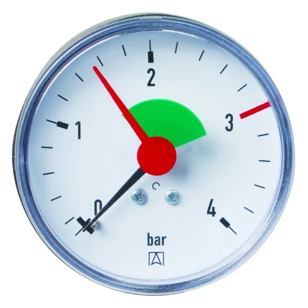 Euro-Index manomètre axial 50 mm x 1/4 - bar