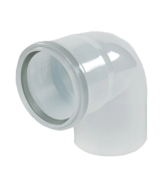 Ubbink Rolux PP rookgasafvoerbocht 90° MF 80 x 80 mm - wit