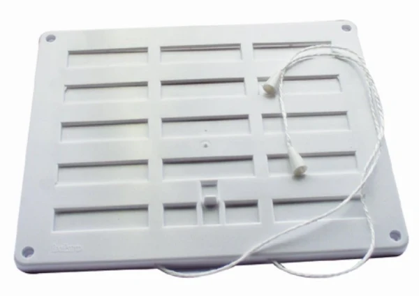 Nicoll Vent ventilatierooster afsluitbaar met koord 200 x 200 mm - wit