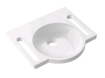Hewi serie 950 lavabo 450 x 400 mm - blanc alpin  - avec trou de robinet - sans trop-plein