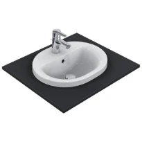 Ideal Standard Connect lavabo encastré ovale 550 x 430 mm - blanc - avec trou de robinet - avec trop-plein