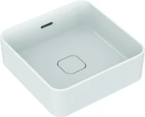 Ideal Standard Strada II lavabo à poser carré 400 x 400 mm - blanc - sans trou de robinet - avec trop-plein