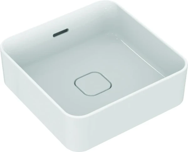 Ideal Standard Strada II lavabo à poser carré 400 x 400 mm - blanc - sans trou de robinet - avec trop-plein