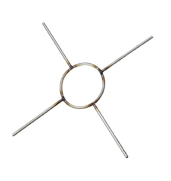 Burgerhout Flexline croix de montage 80 mm - Inox