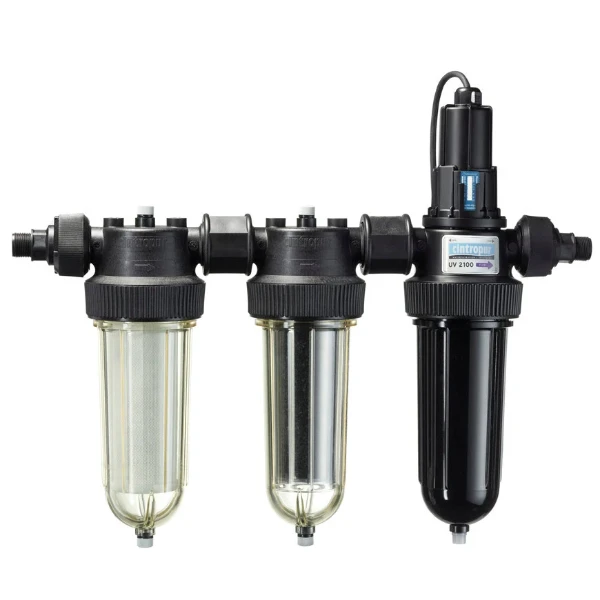 Cintropur UV-TRIO UV-sterlisator met waterfilter trio 3/4 x 4/4 - 25 micron - debiet 2000 l/u - UV-lamp 25 W