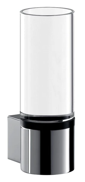 Emco System 2 glashouder kristal helder wandmodel chroom