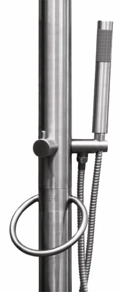 Jee-O vrijstaande douche met mengkraan en handdouche - inox geborsteld