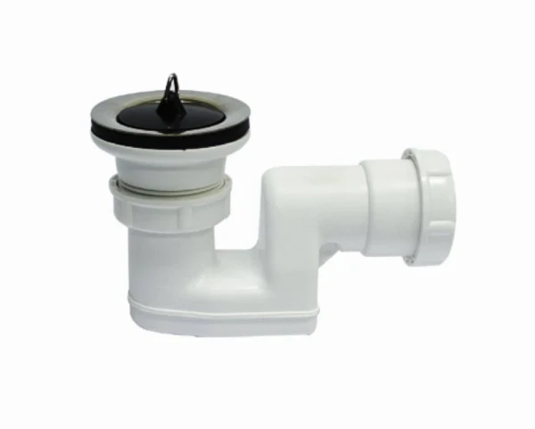 Viega Universal PP douchesifon met afvoerplug 6/4 x 70 mm - 40 mm - wit kunststof - met stop