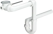 Viega PP siphon tubulaire simple gain de place excentrique 5/4 x 40 mm - blanc synthétique