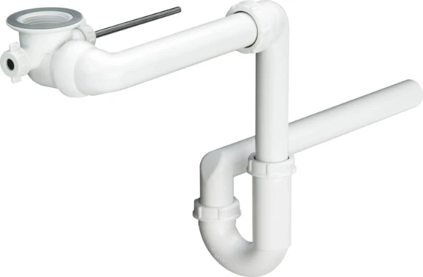 Viega PP siphon tubulaire simple gain de place excentrique 5/4 x 40 mm - blanc synthétique