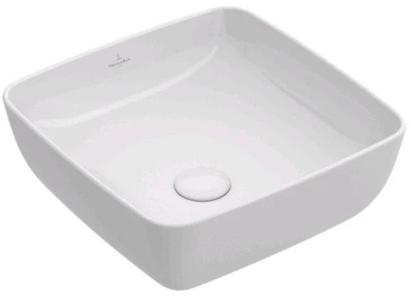 Villeroy & Boch Artis opbouwwastafel 410 x 410 mm - wit - porselein - zonder kraangat - zonder overloop
