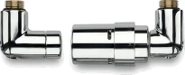 SET DE BONDE VASCO 1/2 chromé design equerre droite-avec tete thermostat