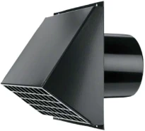 VASCO Ventilatie geveldoorvoer 160-125mm zwart