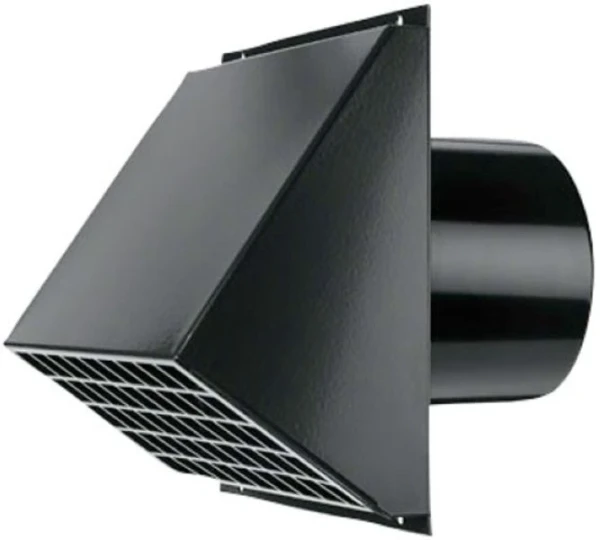 VASCO Ventilatie geveldoorvoer 160-125mm zwart