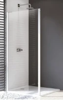 HÜPPE Design Pure zijwand helder glas 885 - 900mm H1900 mm zilver mat