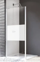 HÜPPE Design Pure zijwand intimi glas 785 - 800mm H1900 mm zilver mat