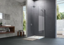 HÜPPE Design Pure zijwand intimi glas 785 - 800mm H2000 mm zilver mat